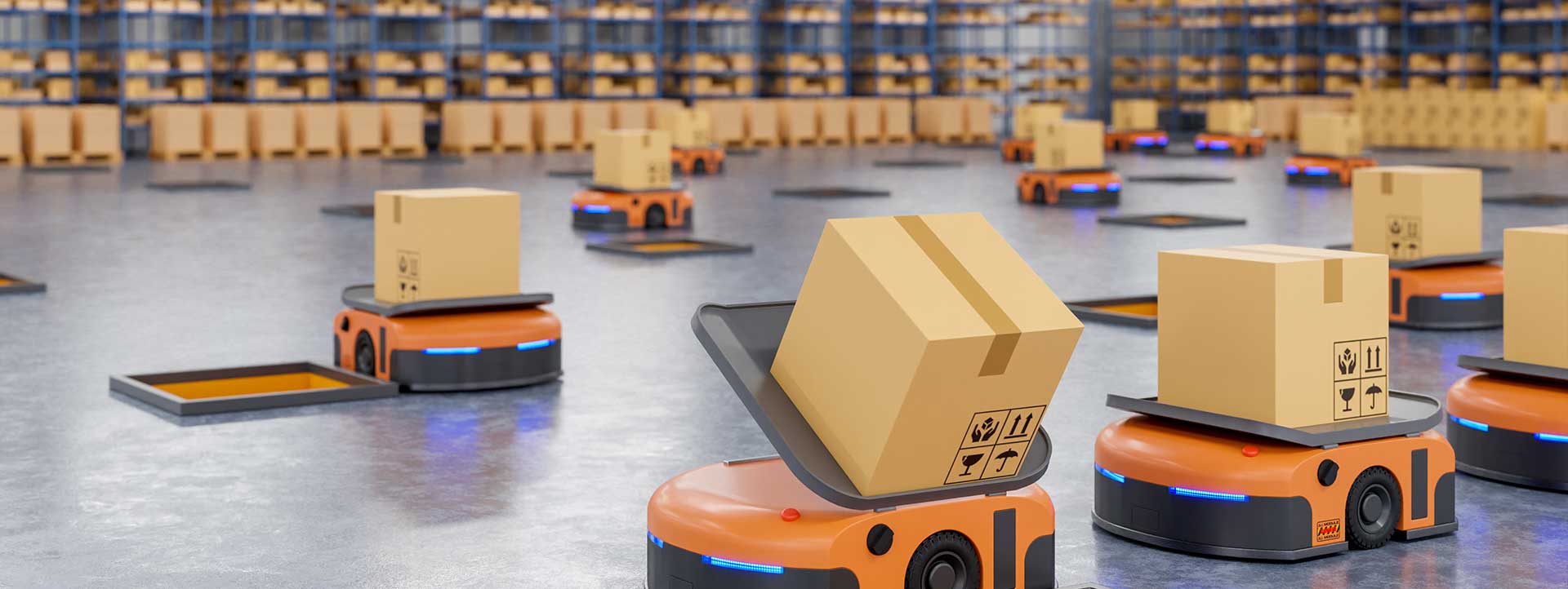 Machines in a warehouse