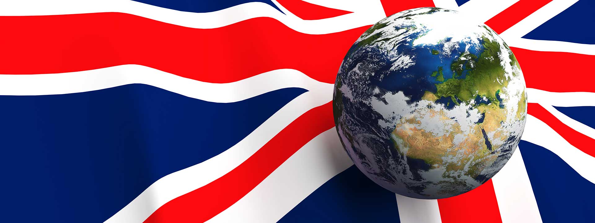 British flag and globe