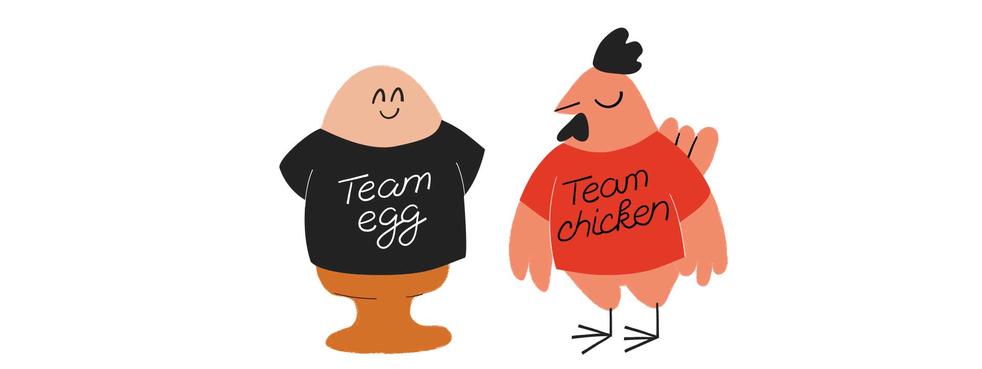 Graphic of a chicken and an egg
