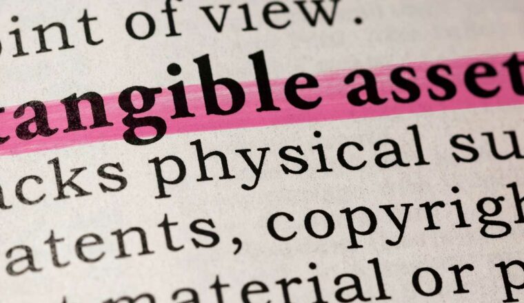 Image of a dictionary highlighting the word intangible